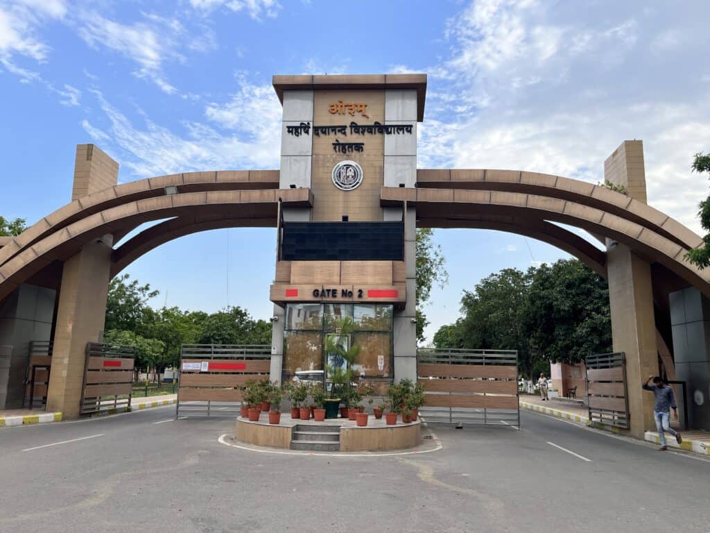 Gate No. 2 of MD university, Rohtak